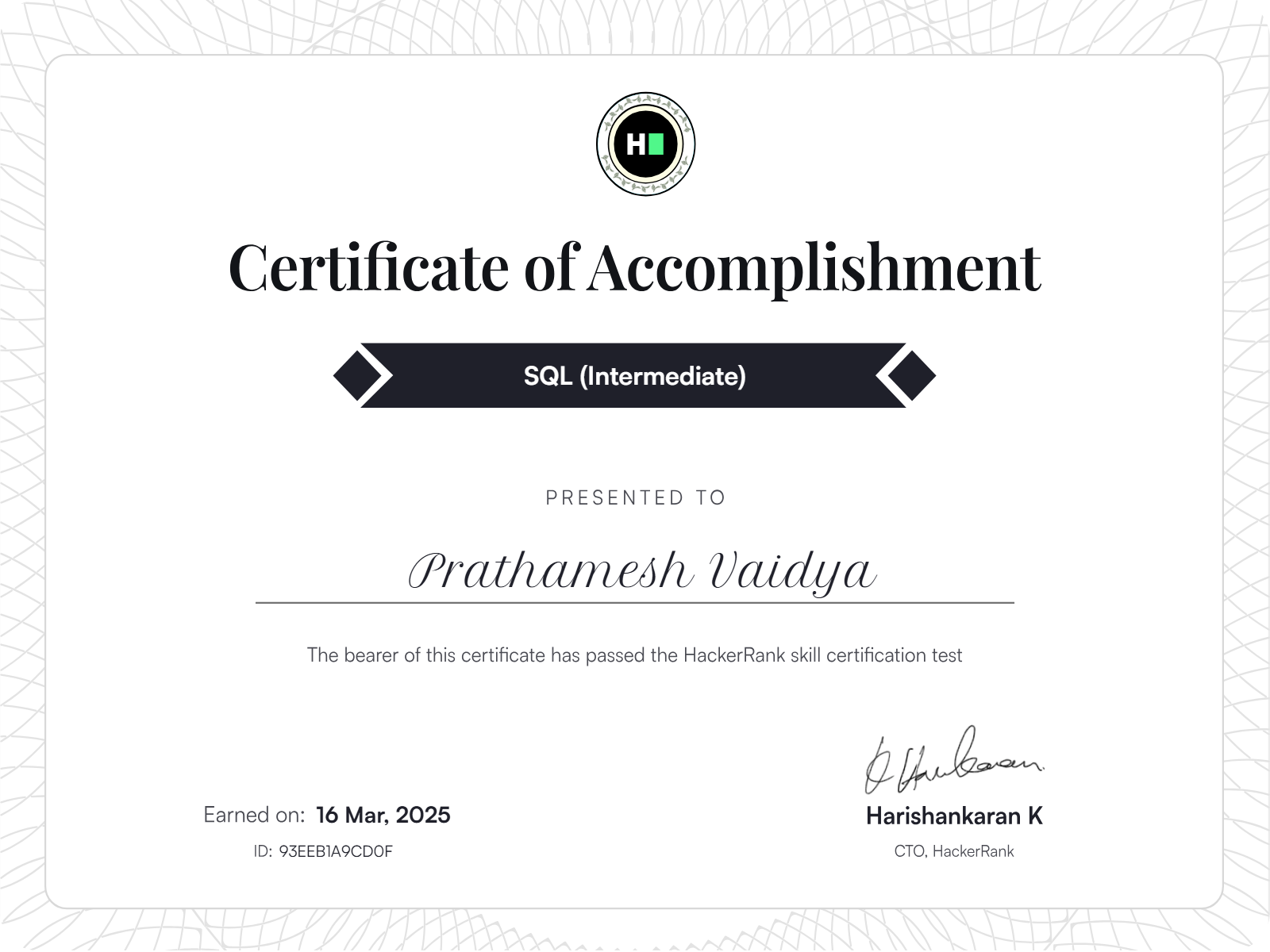 SQL (Intermediate)
